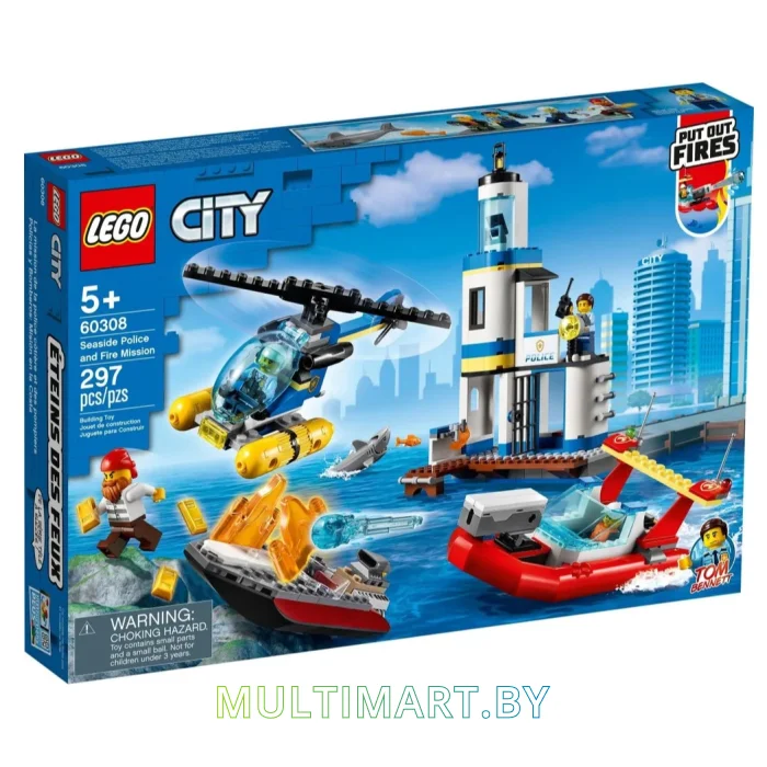 Конструктор LEGO City 60308 Операция береговой полиции и пожарных